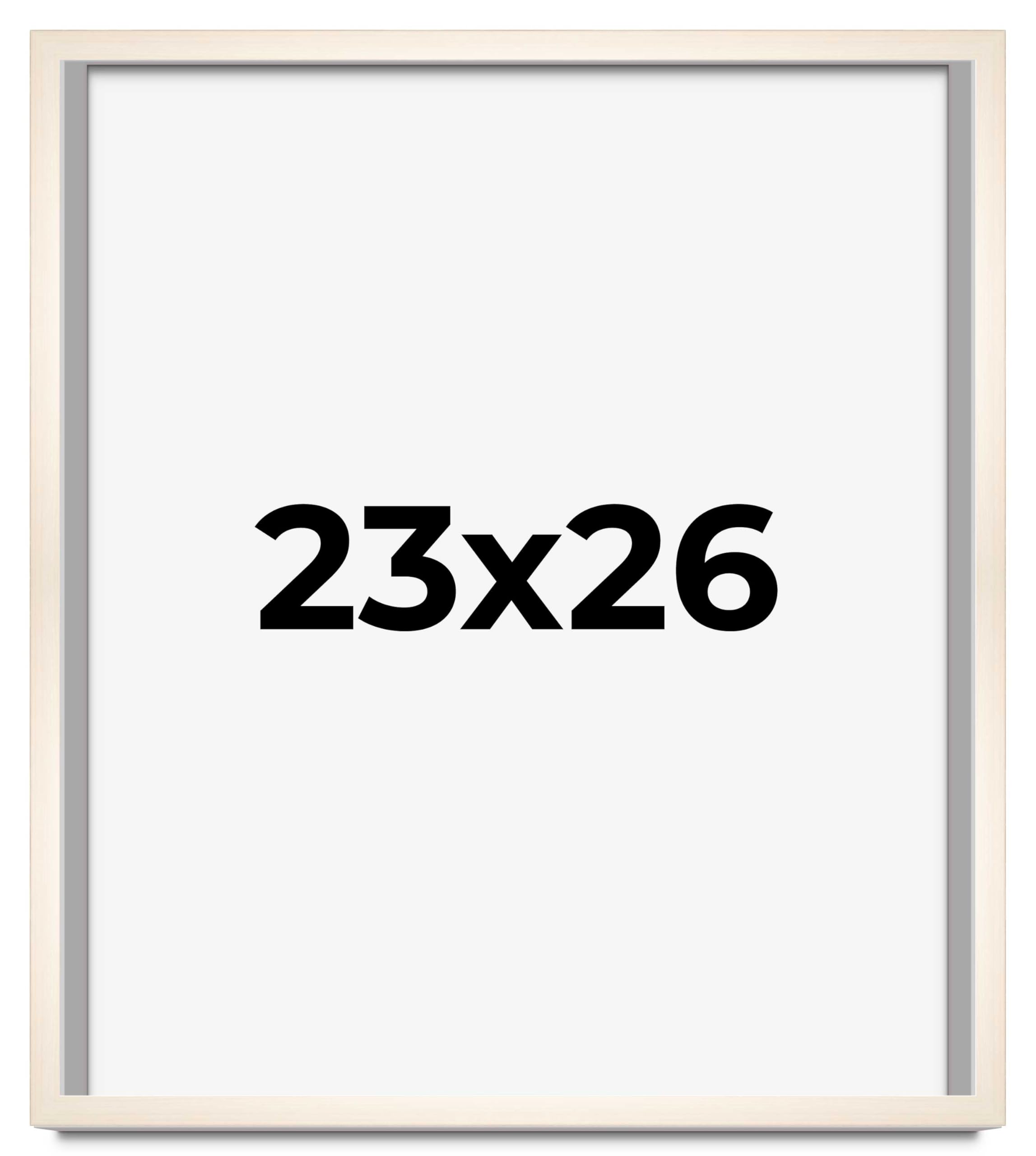 CountryArtHouse 23x26 Inch Whitewashed Solid Wood Picture Frame - 0.8125