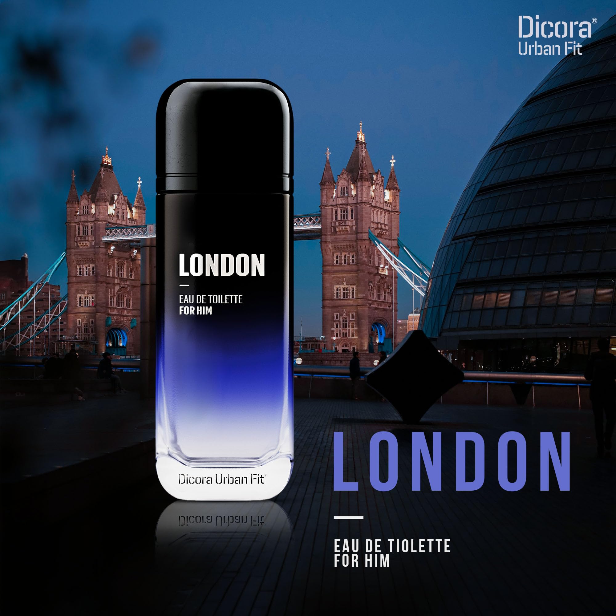 Dicora Urban Fit London Cologne for Men - Fresh Grapefruit, Sea Notes, Lavender & Woody Amber Fragrance - 5.07 oz EDT Spray - Perfect for Daily Wear, Office & Evening Events