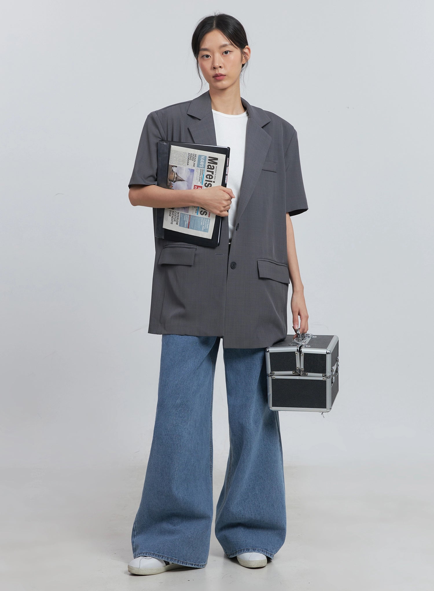 Daniela High Waisted Wide Leg Jeans for Women - Stretchy Comfort Denim Pants - Perfect for Casual Outings, Office Wear & Date Nights