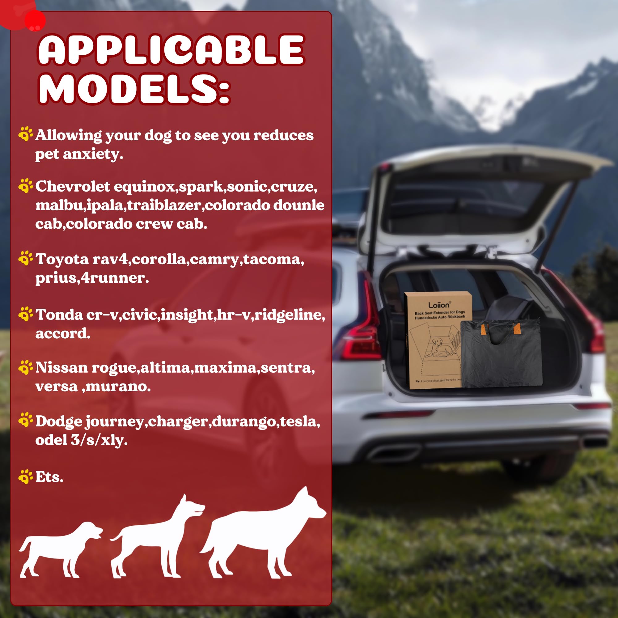 **Dog Car Seat Cover with Hard Bottom & Mesh Window - Back Seat Extender for Dogs, Pet Travel Hammock for SUV, Truck & Camping - Durable & Comfortable for Road Trips & Outdoor Adventures**