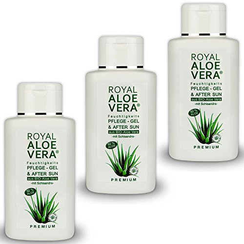 Royal Aloe Vera Premium Care Gel - 92% Organic Aloe Vera & Schisandra Extract - Soothing After Sun & Post-Shave Relief - Perfect for Sunburn, Skin Hydration & Razor Burns