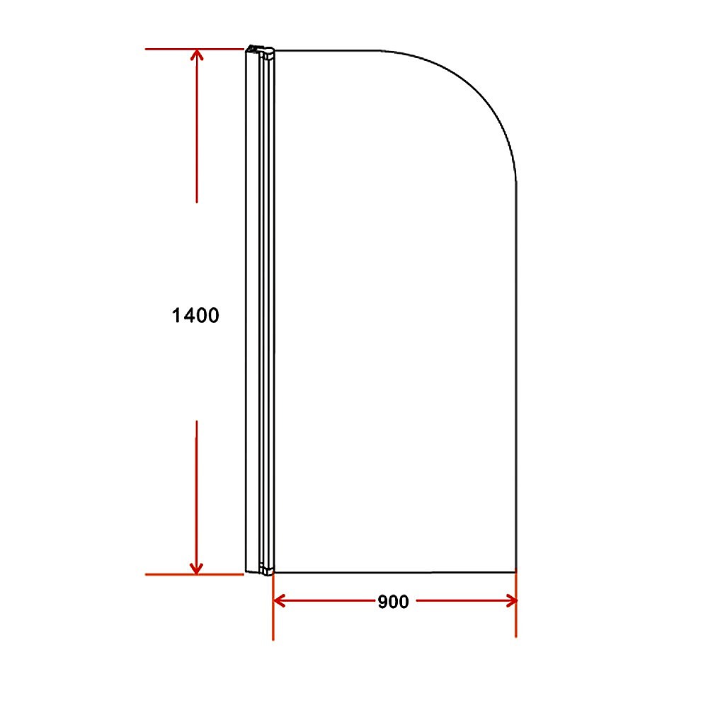 180 Degree Pivot Shower Door with 6mm Tempered Safety Glass - 35