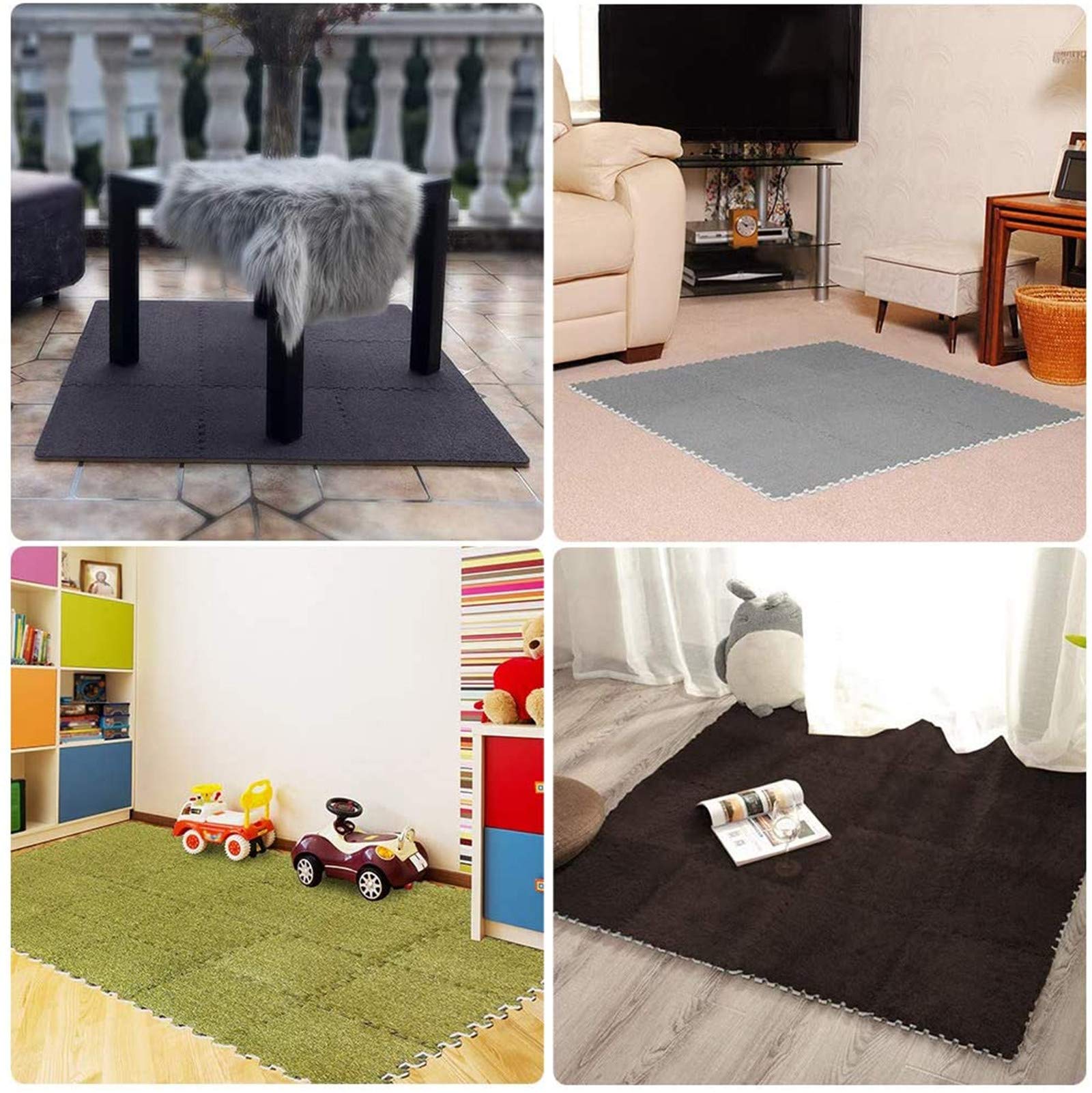 EVA Foam Play Mat for Kids - Non-Slip Puzzle Tiles for Playroom & Gym