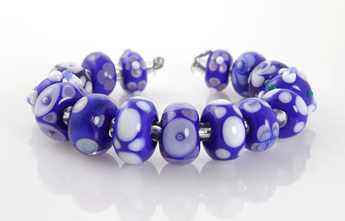 Handmade Cobalt Blue Lampwork Glass Beads for Jewelry Making - DIY Bracelets, Necklaces & Crafts - Perfect for Boho, Wedding & Gift Projects