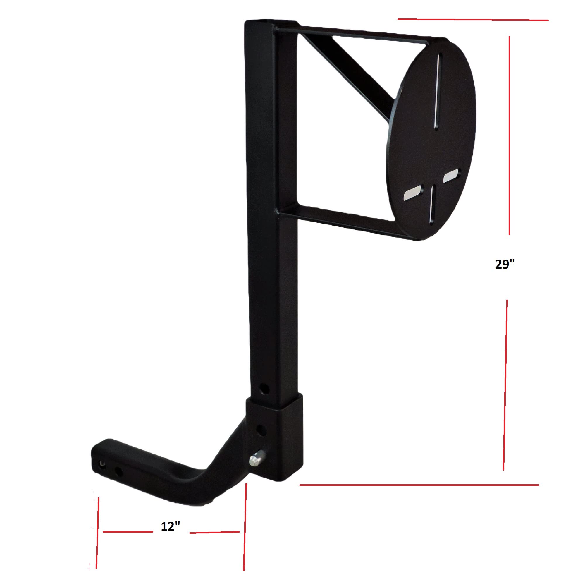 USA-Made Heavy Duty Truck Spare Tire Mount - High Clearance, Curved Design to Avoid Ground Hang Up, Powder Coated Steel (U-4800-C) | Perfect for Off-Roading, Towing & Overlanding Adventures