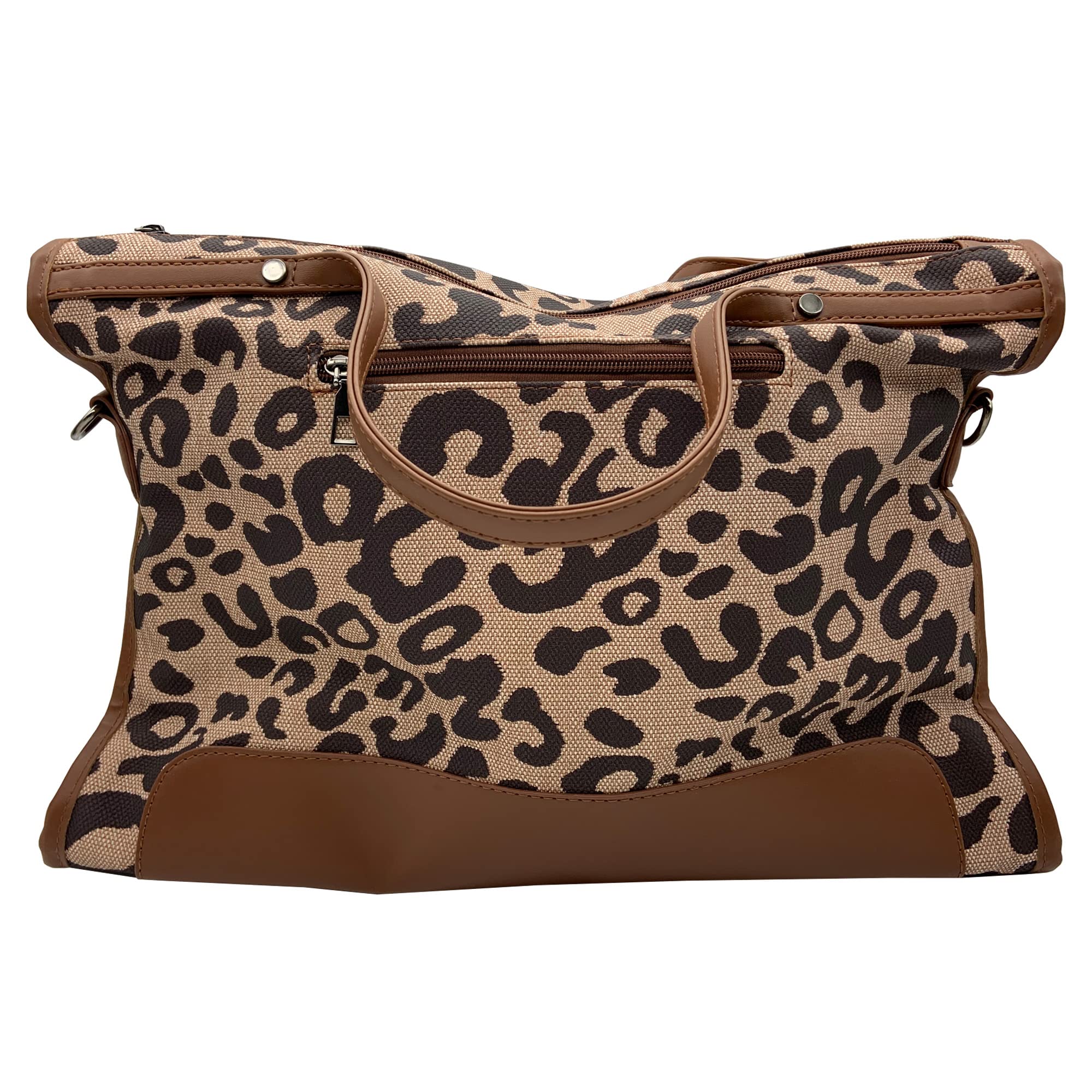 Stylish Leopard Print Tote Shoulder Bag for Women - TopTTanBo Genuine Leather Satchel Purse with Adjustable Strap | Perfect for Work, Travel & Everyday Use