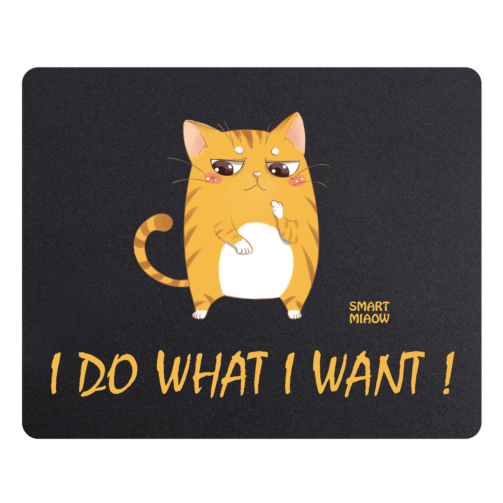 Carbon Fiber Gaming Mouse Pad with 'I Do What I Want' Cat Design - Non-Slip Surface for PC, Laptop, Office & Home Use (10.25x8.25x0.09 inches) - Perfect for Gaming, Work & Daily Computing