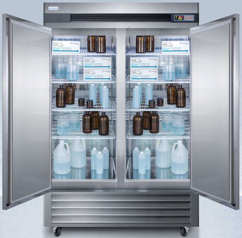 Summit ARS49ML 49 Cu.Ft. Stainless Steel Upright Pharmacy Refrigerator - Auto Defrost, Digital Thermostat & Factory Lock | Commercial Medical Storage, Vaccine Preservation & Pharmaceutical Use
