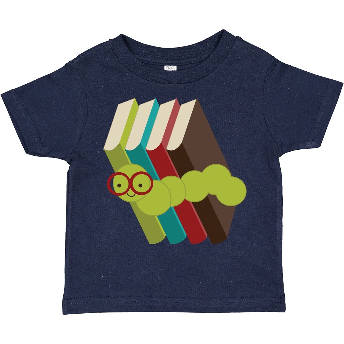 Inktastic Bookworm Books Reading Toddler T-Shirt - Cute Reading-Themed Kids Tee for Book Lovers, Library & Storytime Outfit
