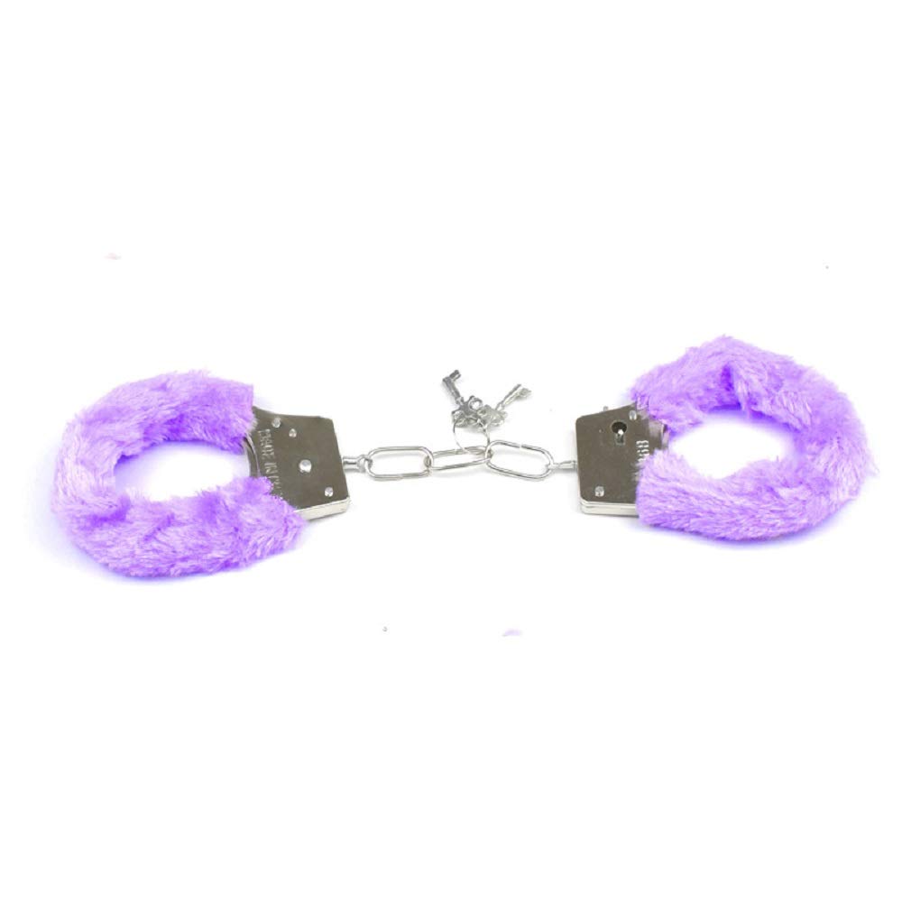 Fluffy Adjustable Wrist & Ankle Cuffs - Soft Plush Role Play Accessories for Couples, Detachable Chain Leash for Yoga, Gym, BDSM, Cosplay & Party Fun - Perfect for Women & Men