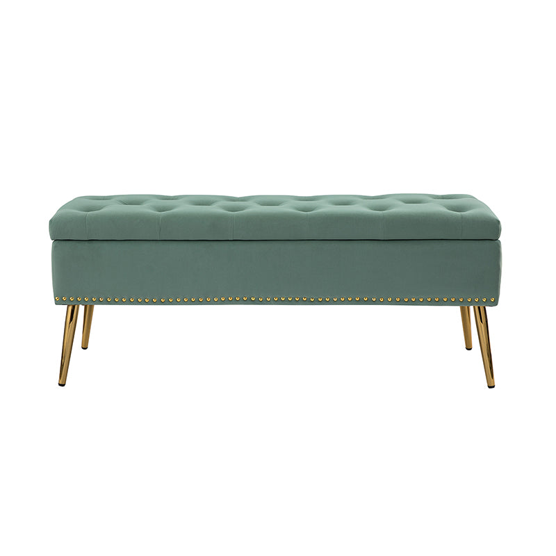 Lenore Upholstered Storage Bench with Cushion Seat - Modern Upholstered Ottoman for Bedroom, Living Room & Entryway - Multi-Functional Storage Furniture for Home Organization