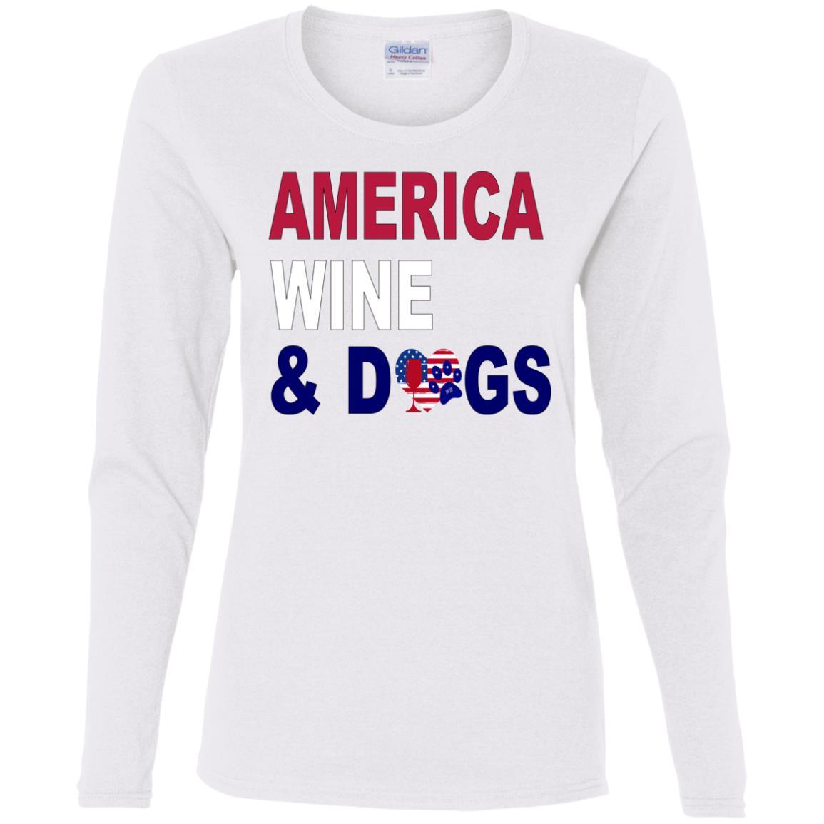 WineyBitches.Co Women's Long Sleeve Cotton T-Shirt - Soft Casual Shirt for Everyday Wear, Lounge & Outfits