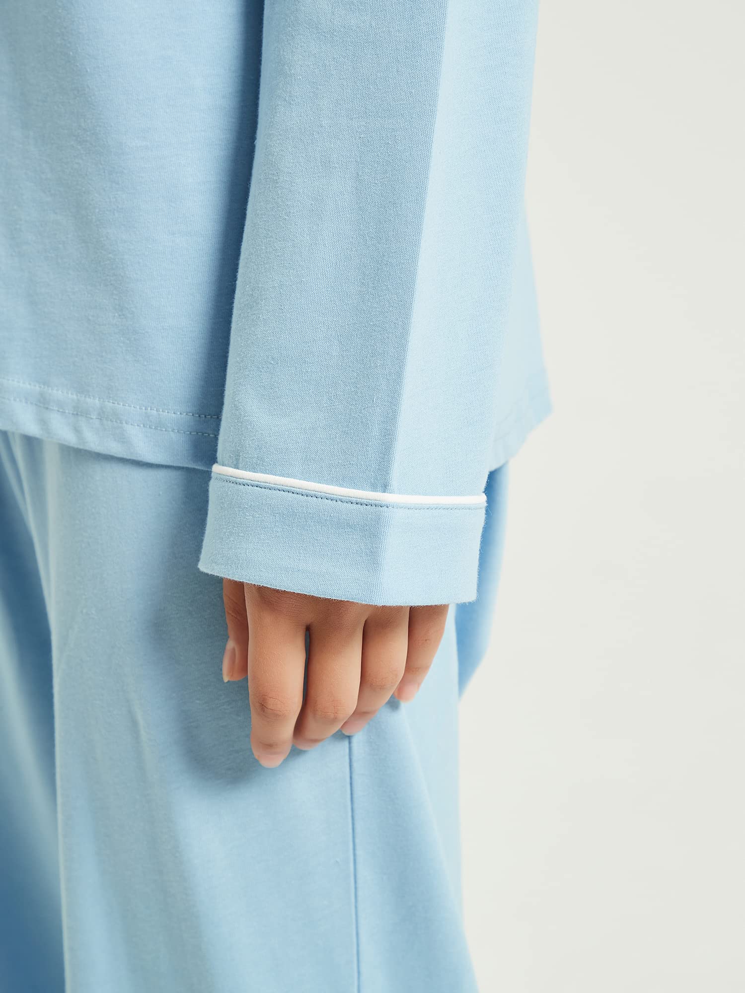 Women's 100% Cotton Pajama Set - Soft Long Sleeve Sleepwear for Lounge & Nightwear