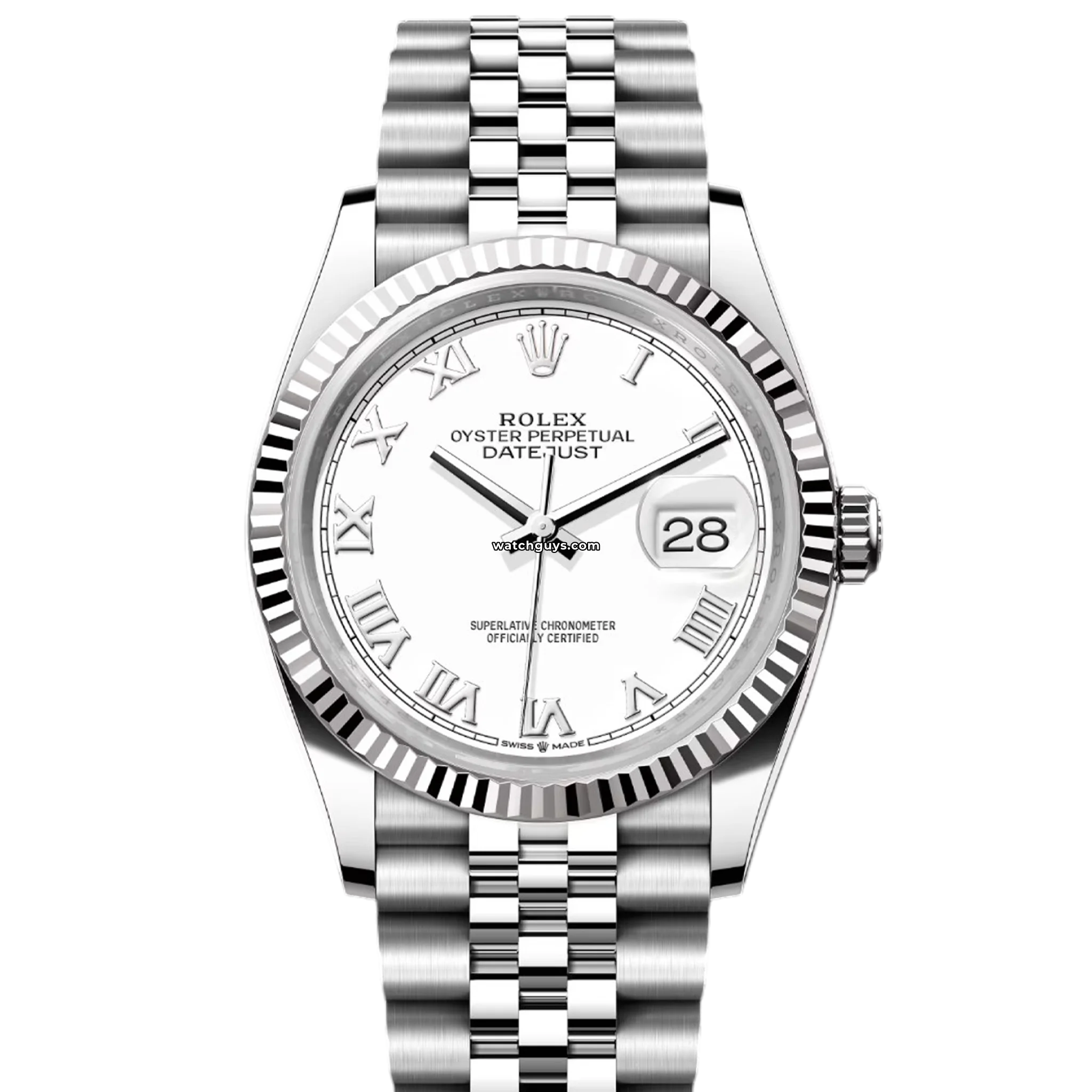 Rolex Datejust 126234 Men's Watch - 36mm Stainless Steel, White Roman Dial, Automatic Movement - Perfect for Business, Formal Events & Luxury Gift Giving