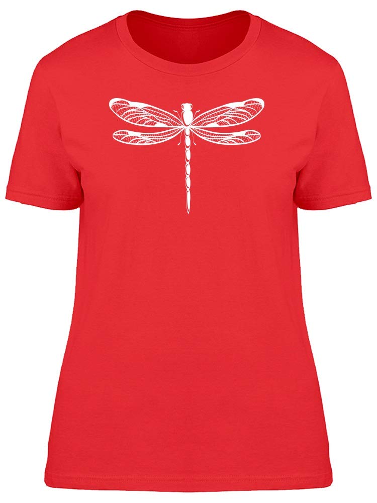 Dragonfly Silhouette Women's White T-Shirt - Casual Summer Tee for Outdoor Activities & Everyday Wear