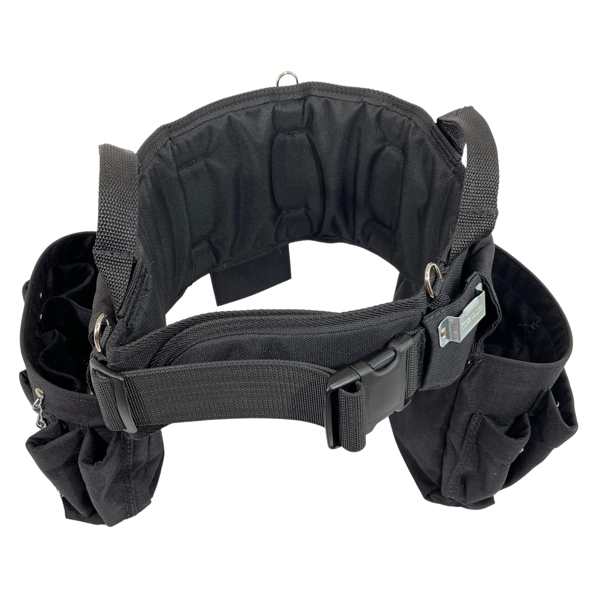 BOULDER BAG Professional Electrician's MAX Combo Tool Belt with Comfort Back Support - Heavy Duty Work Belt with Quick Release Buckle (Black, 2XL 43-48 Inch Waist) - Made in USA - Perfect for Construction, Wiring & Electrical Repairs