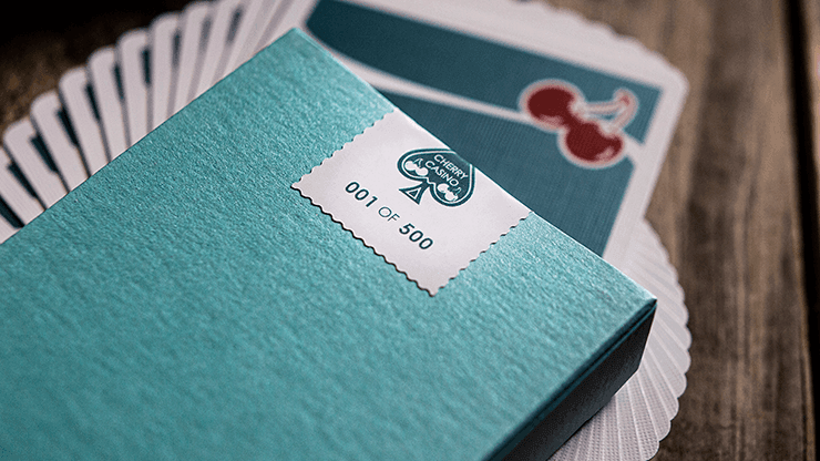 Premium Cherry Casino House Deck Playing Cards - Tropicana Teal Color | Perfect for Poker Nights, Magic Tricks & Card Games