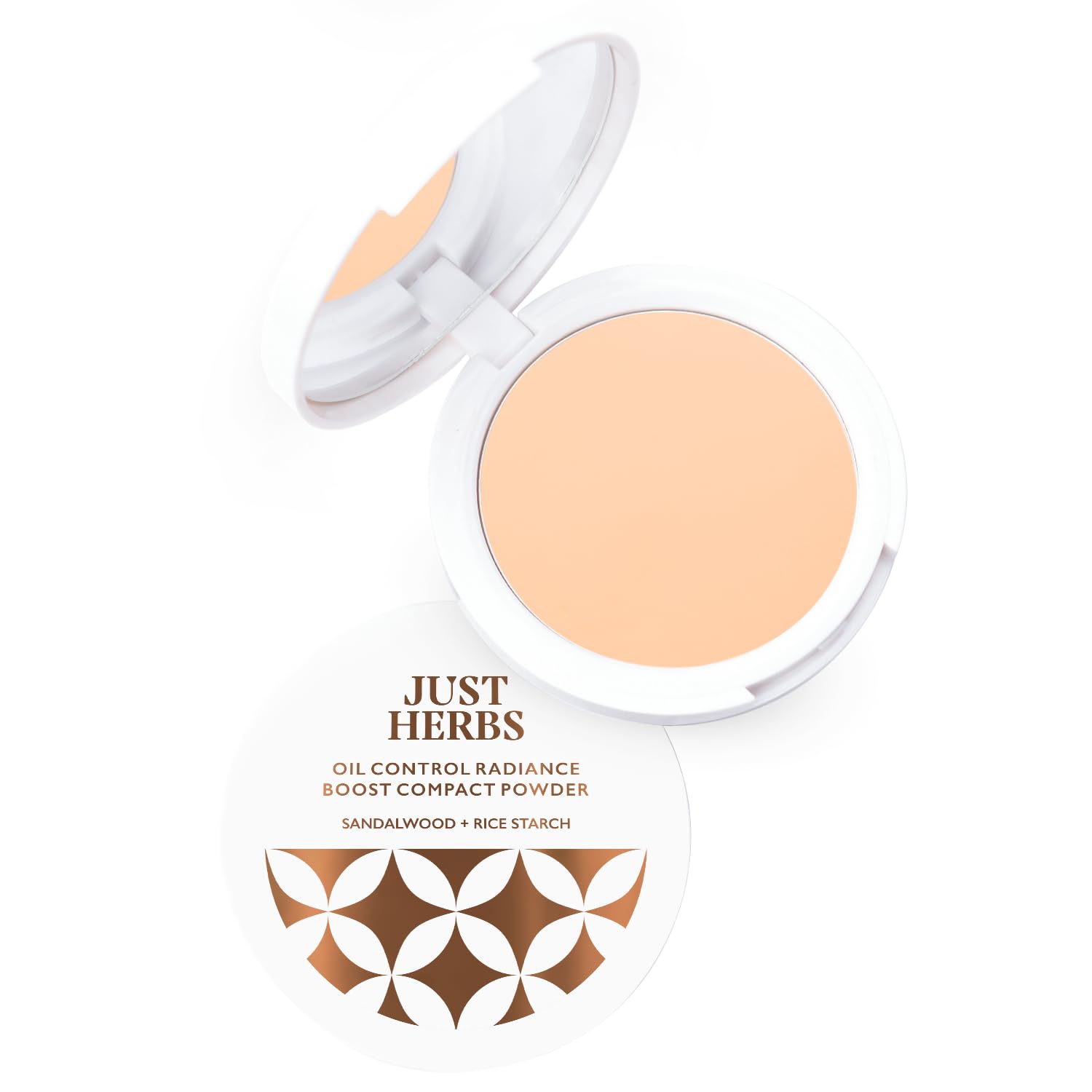 Just Herbs Oil Control Radiance Booster Compact Powder - Anti-Aging Face Makeup for Oily Skin (9g) | Matte Finish & Shine Control for Daily Wear & Special Occasions