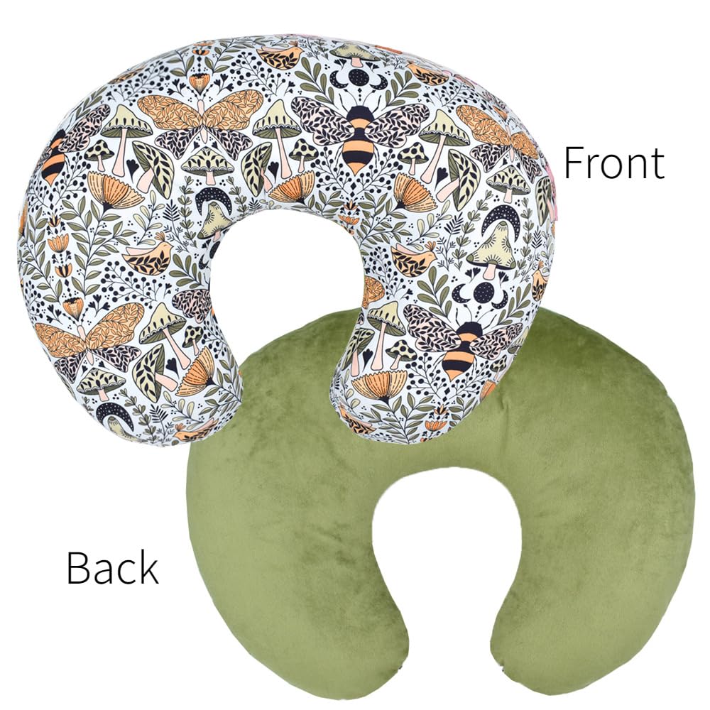 **Ultra Soft Stretchy Nursing Pillow Cover for Breastfeeding - Fits Standard Infant Support Pillows (Bees Design) - Perfect for Baby Girls & Boys, Nursing & Feeding Comfort**    *(Ideal for Home, Nursery, or Travel - Supports Comfortable Breastfeeding & Baby Positioning)*