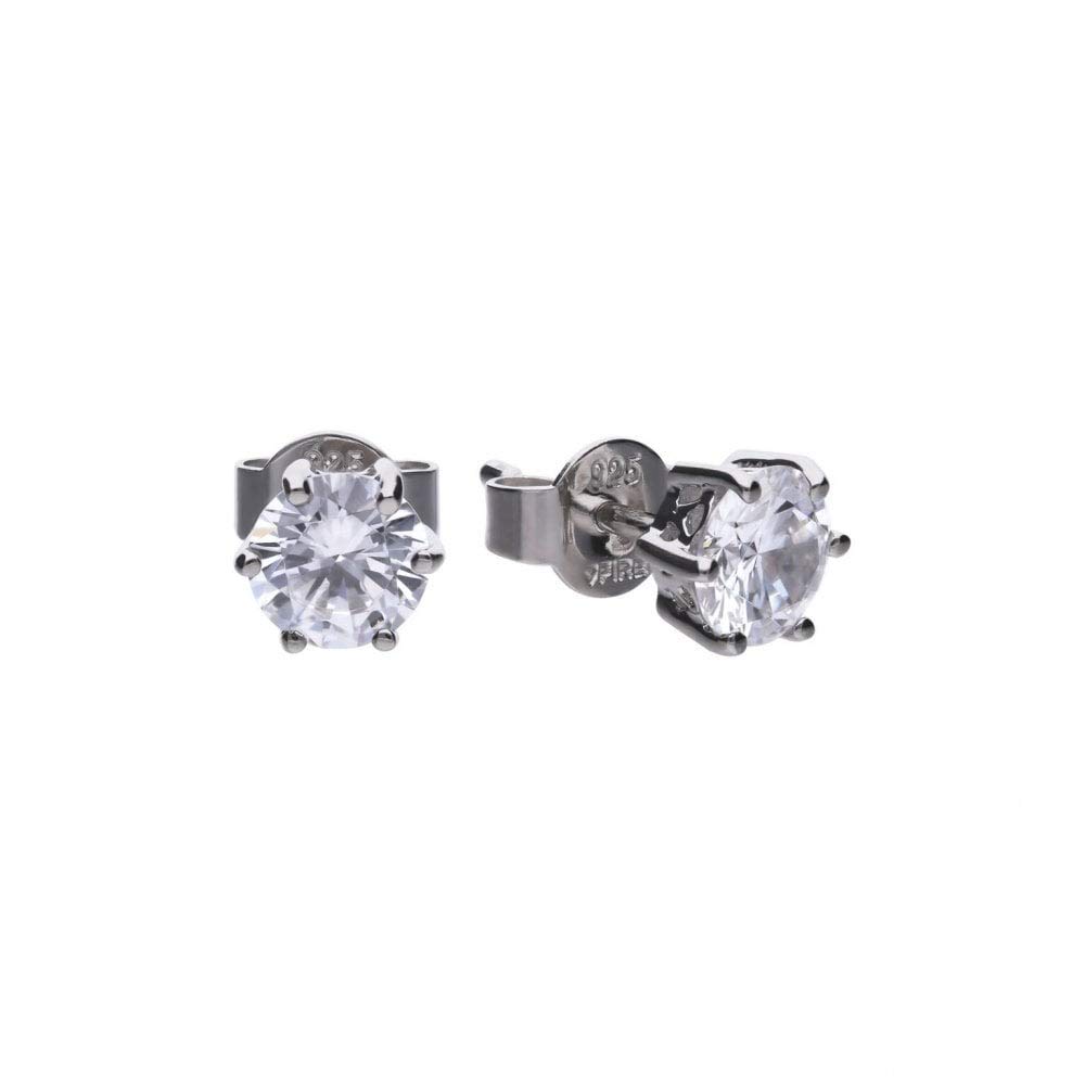 Stylish Women's Silver Earrings with Diamonfire Zircon Stones - Elegant Jewelry for Parties, Weddings & Everyday Wear