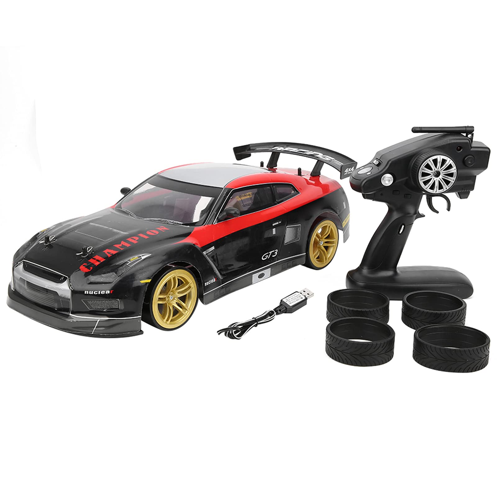 1:10 Scale 2.4G RC Racing Car with Drift Function - Remote Control Vehicle Toy for Kids & Adults - Electric Drive - Perfect for Indoor/Outdoor Racing, Birthday Gifts & Family Fun Activities