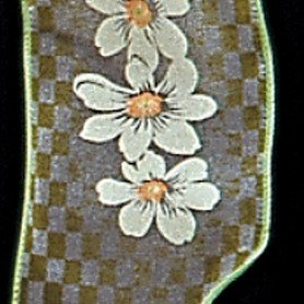The Ribbon People Light Green Sheer Floral Check Wired Ribbon - 2.5 Inch x 20 Yards for Gift Wrapping, Wedding Decorations, DIY Crafts & Scrapbooking