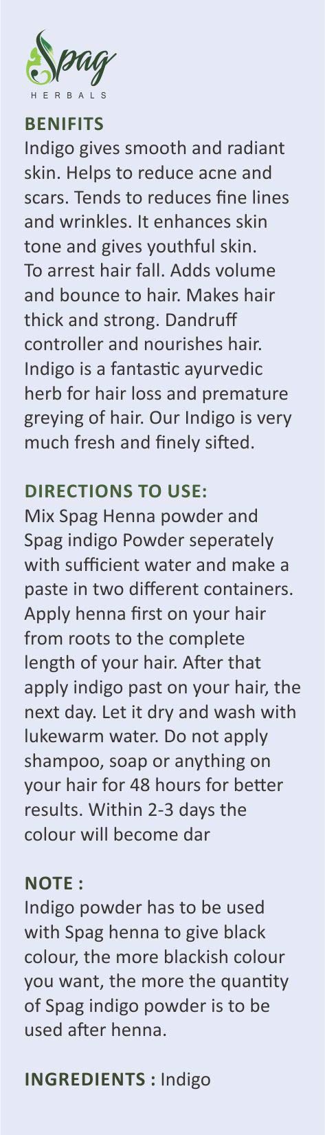 Premium Organic Indigo Powder for Natural Hair Dye & Care - 120g | Chemical-Free, Vegan & Herbal Hair Color | Perfect for Gray Coverage, DIY Hair Masks & Ayurvedic Treatments