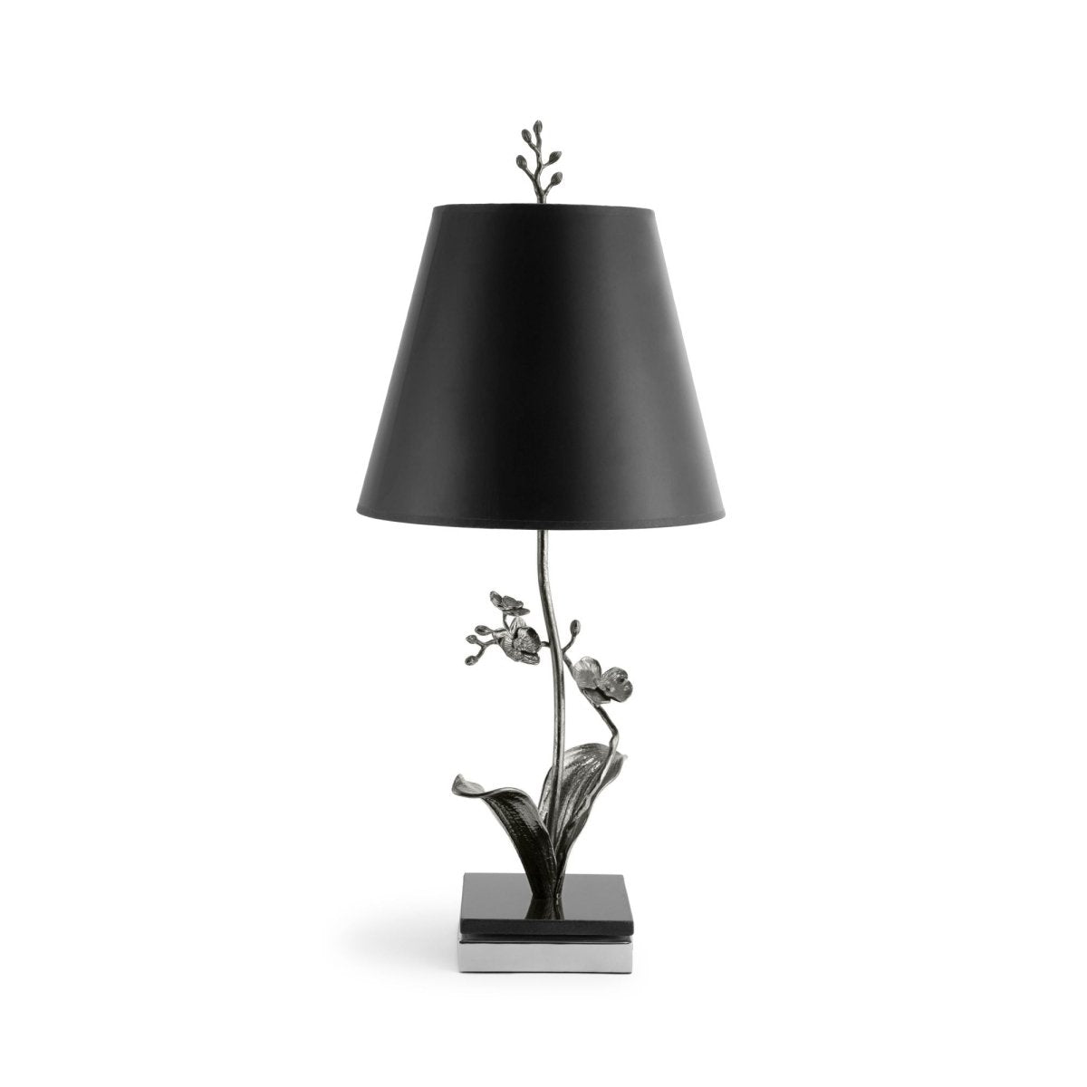 Elegant Black Orchid Table Lamp - Modern Home & Office Decor for Bedroom, Living Room, or Study - Perfect for Reading & Ambient Lighting