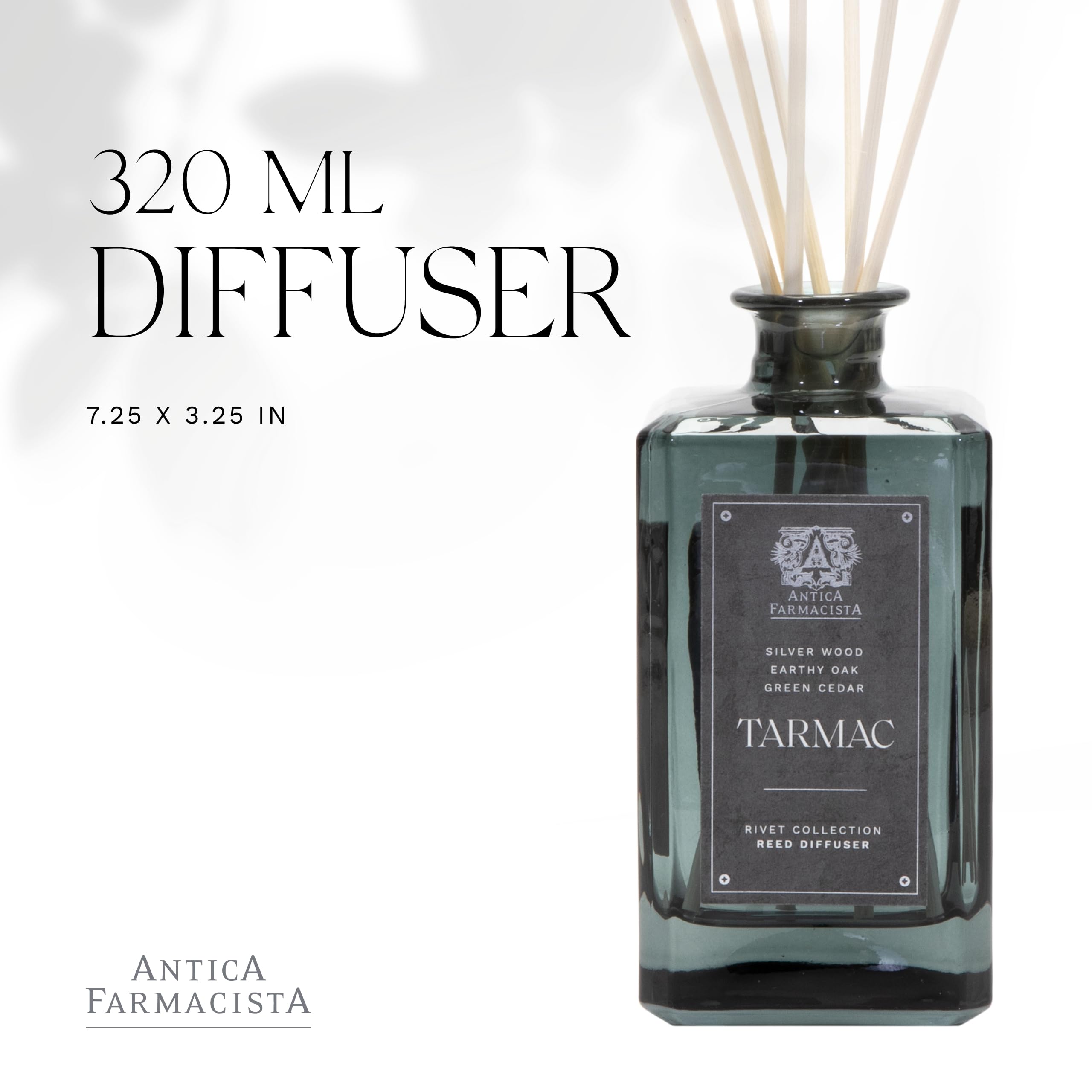 Antica Farmacista Luxury Home Ambiance Diffuser - 10.8 Fl Oz Aromatherapy Essential Oil Diffuser for Bedroom, Living Room & Office - Tarmac Scented Home Fragrance Oil Diffuser