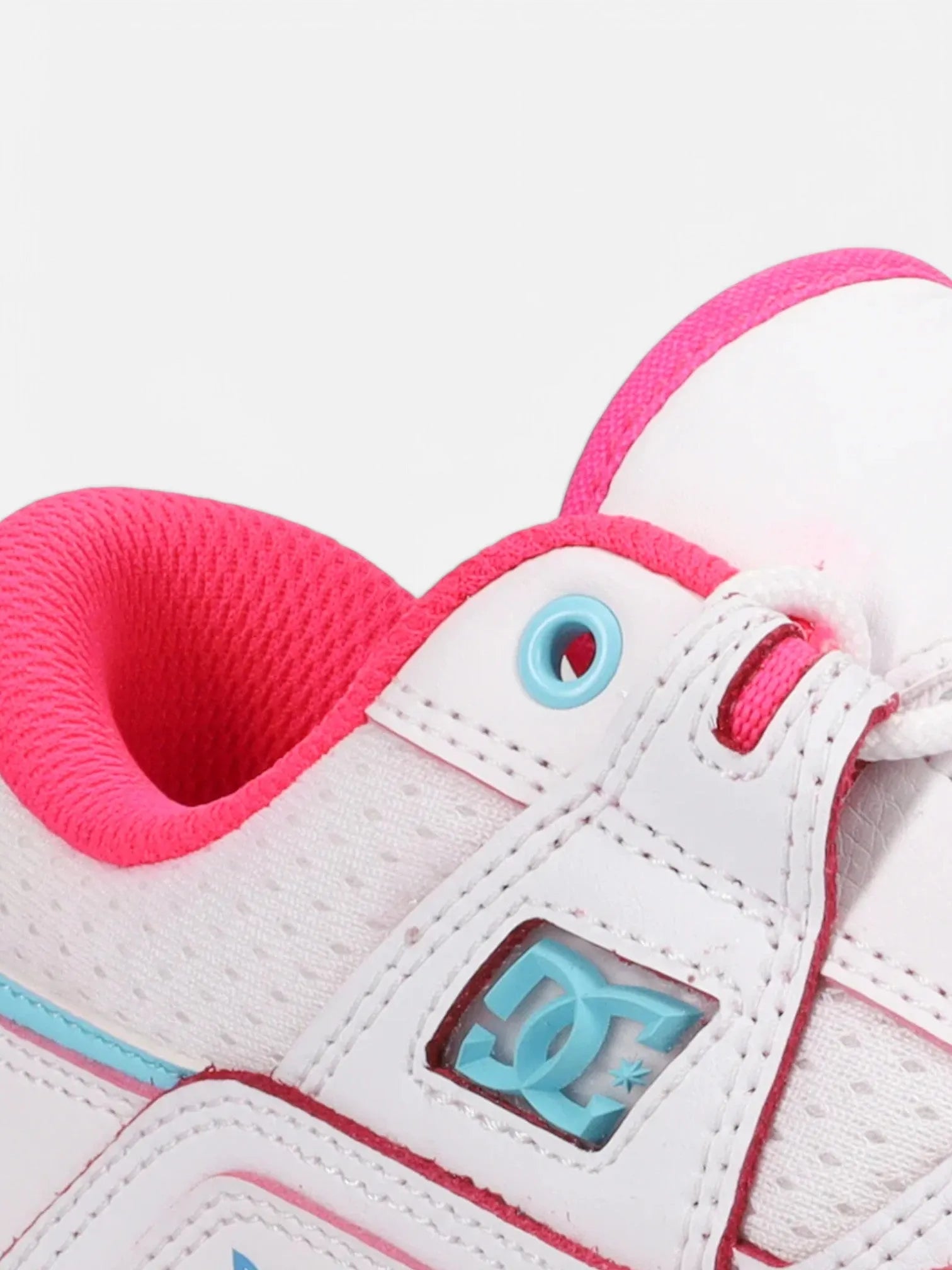 DC Women's Construct Sneakers in White & Light Pink - Stylish & Comfortable for Casual Wear, Running & Gym Workouts