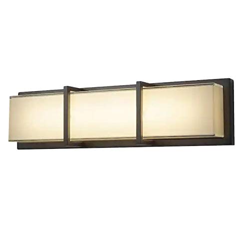 Allen + Roth Brighton 3-Light Bronze Vanity Light - Modern Contemporary Bathroom Lighting Fixture for Mirror, Dresser & Makeup Area