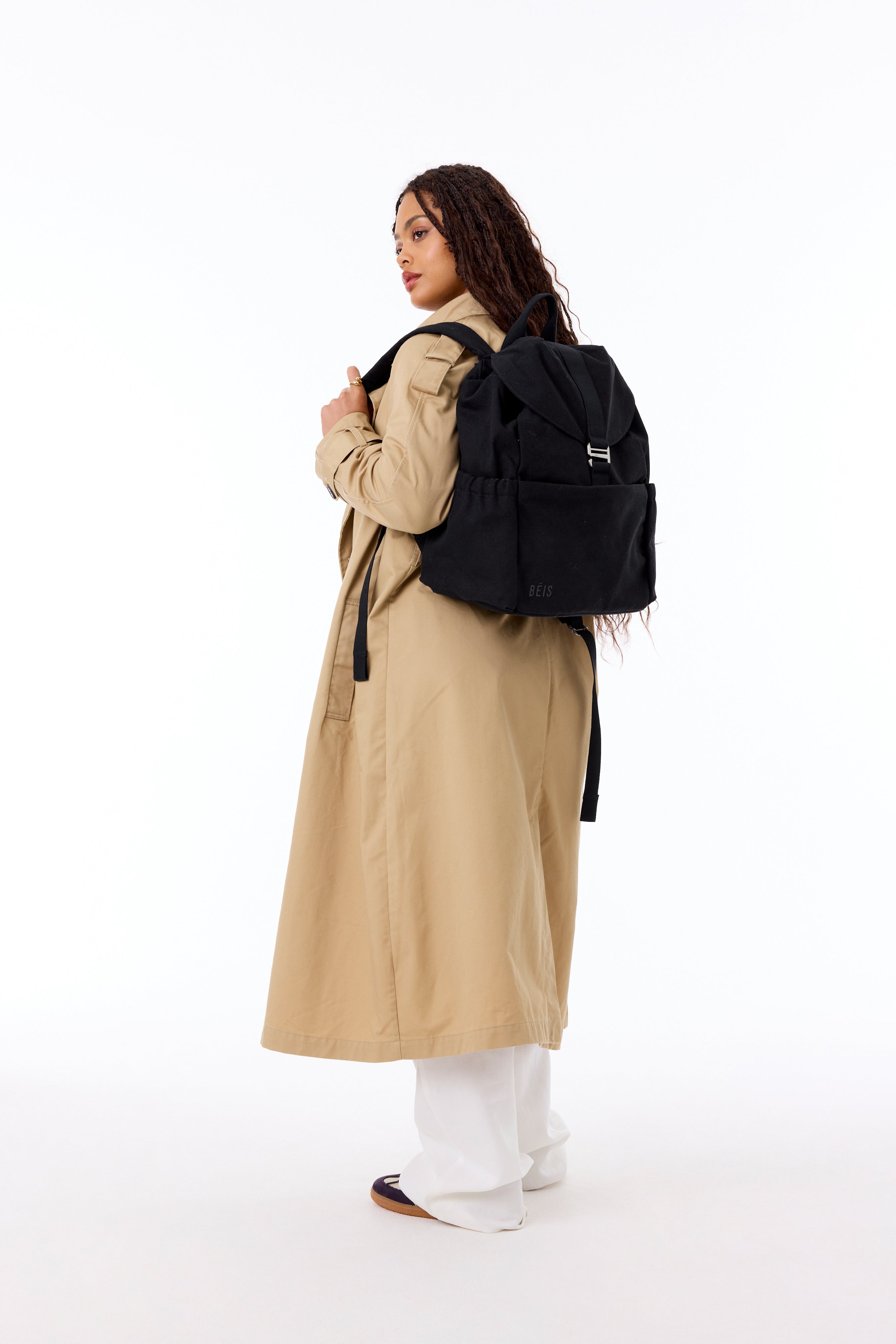 Premium Black Rucksack Backpack - Durable & Waterproof for Hiking, Travel & Daily Commute | Lightweight Laptop Bag for Work & School