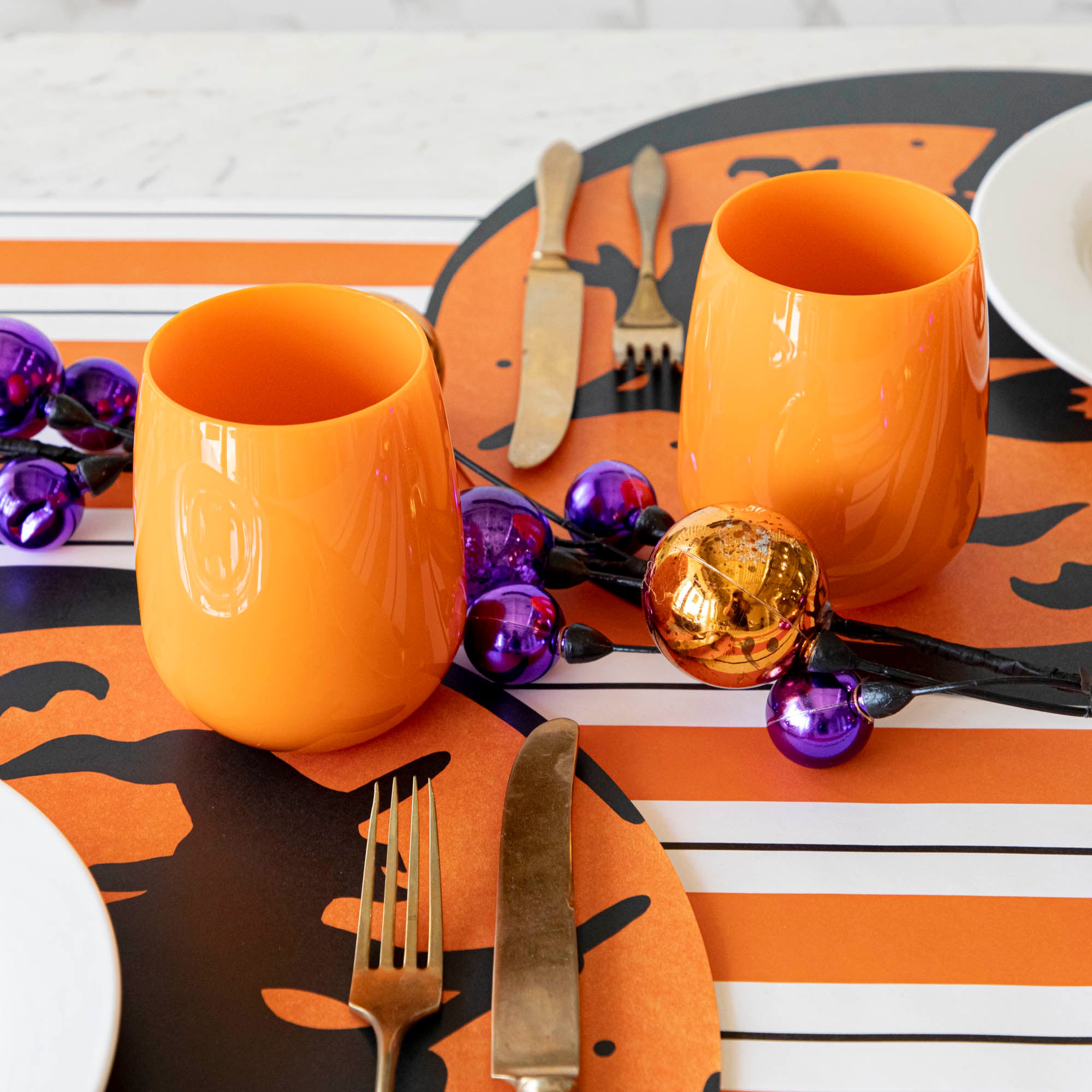 58ft Halloween Ball Garland Decorations - Orange & Black Party Supplies for Spooky Home, Porch, and Outdoor Halloween Decor