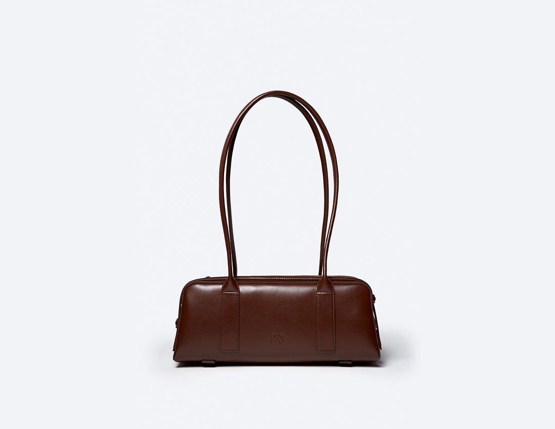 Paquin Vegan Italian Grape Leather Shoulder Bag for Women | Eco-Friendly Crossbody Purse | Sustainable Fashion Accessory for Work, Travel & Everyday Use | Cocoa Brown