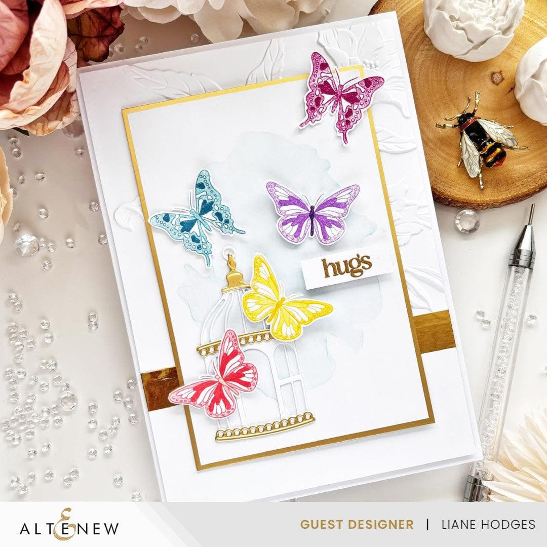 Butterfly Dreams Stamp & Die Set - Mini Delight for Scrapbooking, Card Making & DIY Crafts - Perfect for Handmade Greeting Cards, Invitations & Paper Crafts
