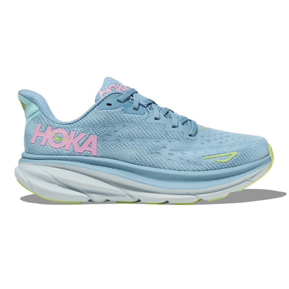 Hoka Women's Clifton 9 Wide Running Shoes - Lightweight Cushioned Sneakers for Road Running, Jogging & Walking - Comfortable Athletic Shoes for Women with Arch Support
