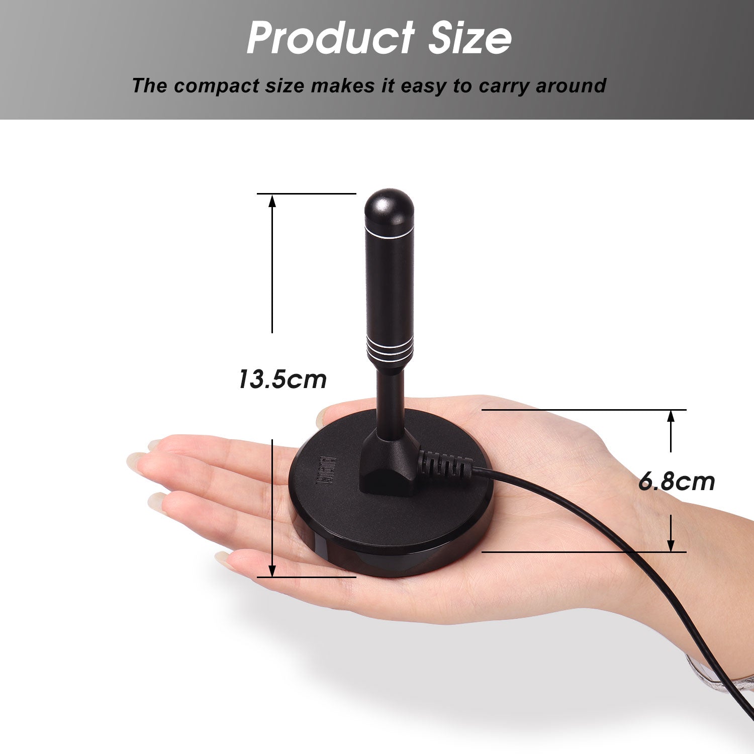 High Gain Portable Freeview TV Aerial DAB FM Antenna for Caravan, Motorhome & RV - August DTA240 [Refurbished] - Perfect for Road Trips, Camping & Outdoor Adventures