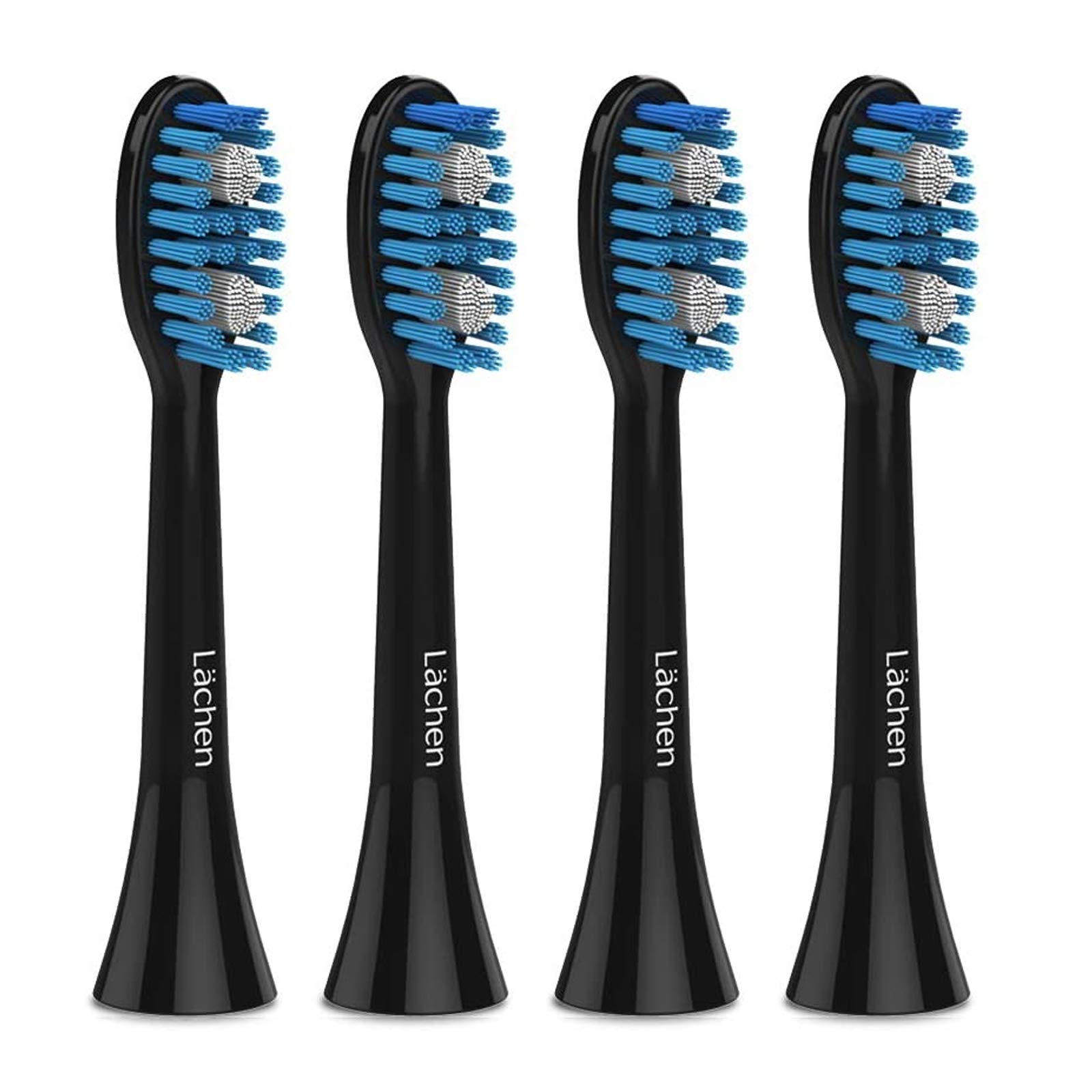 Replacement Brush Heads for Lächen Electric Toothbrushes - Soft Bristles, Black - Compatible with Most Lächen Models - Perfect for Travel & Daily Oral Care