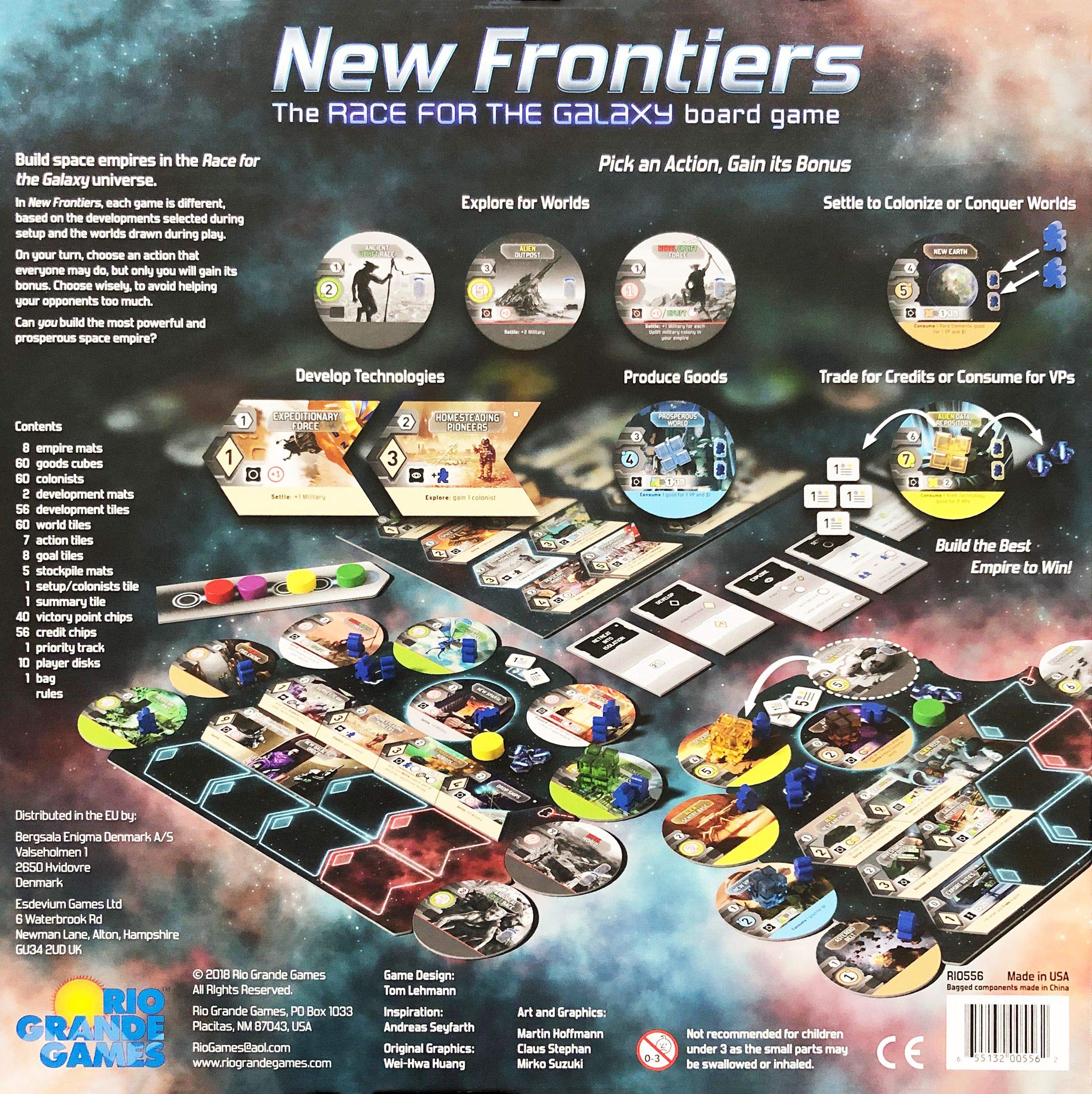 Race for The Galaxy Board Game - New Frontiers by Rio Grande Games | Strategic Space Exploration Card Game for Adults & Teens | Perfect for Game Nights & Family Gatherings
