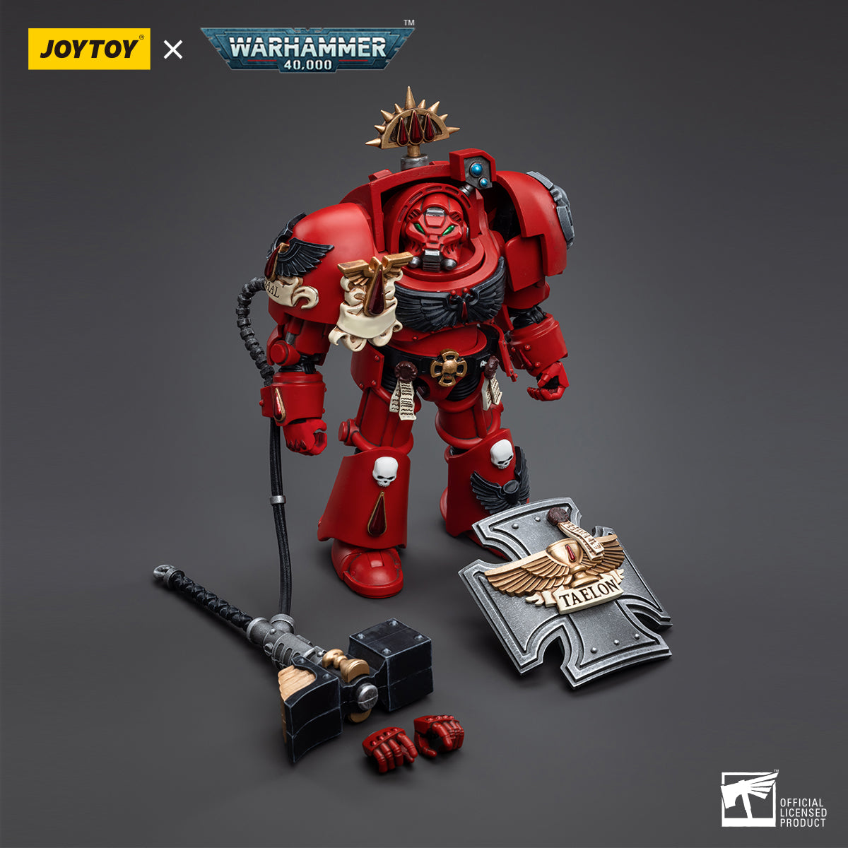 1/18 JOYTOY Warhammer 40K Blood Angels Assault Terminators Action Figure Set (3pcs) - Highly Detailed Collectible Miniatures for Tabletop Gaming & Display