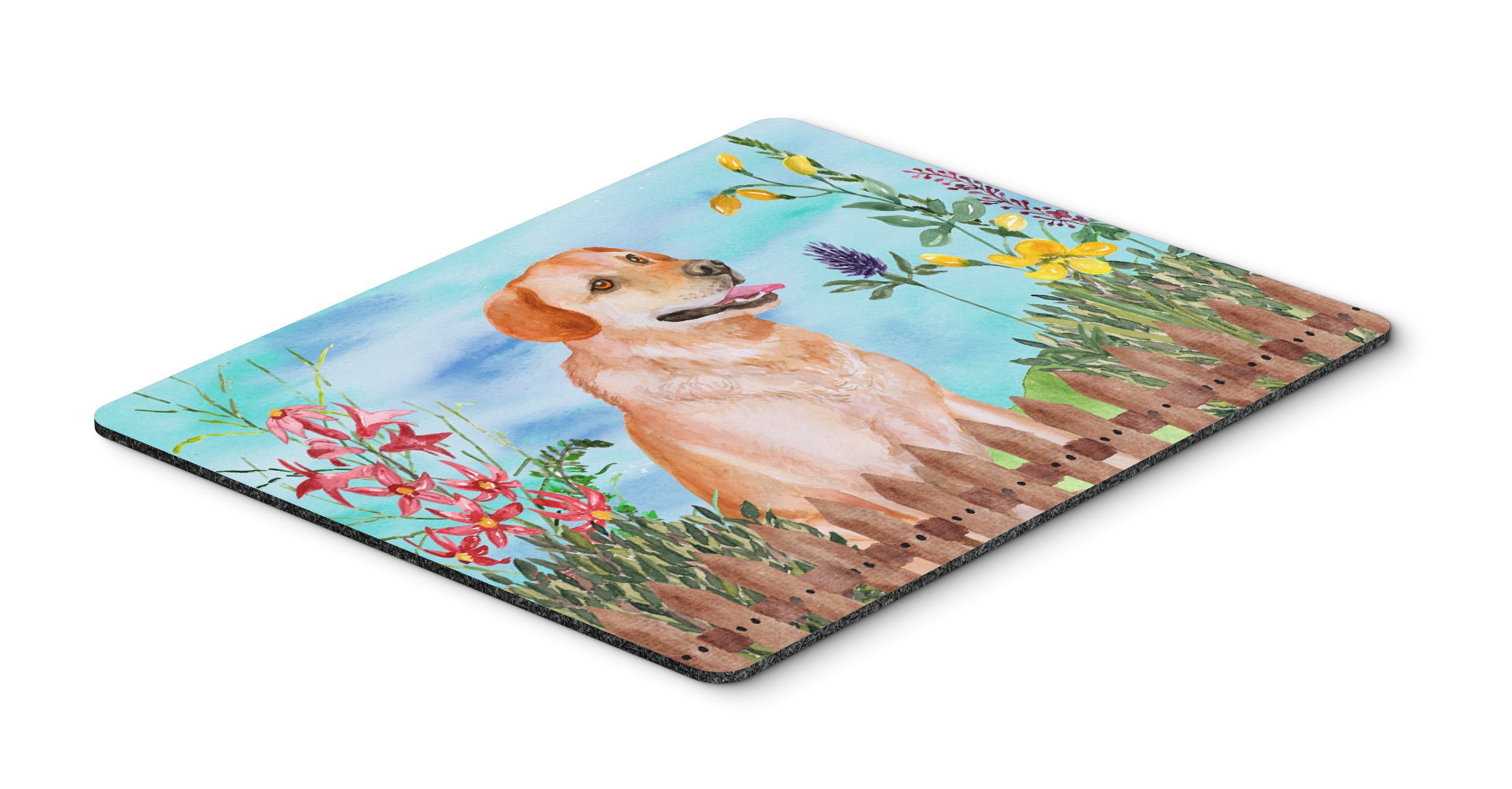 Labrador Retriever Spring Mouse Pad & Trivet - Large Washable Non-Slip Desk Mat for Home Office, Gaming & Computers | Cute Dog-Themed Accessory for Workstations & Kitchen Use