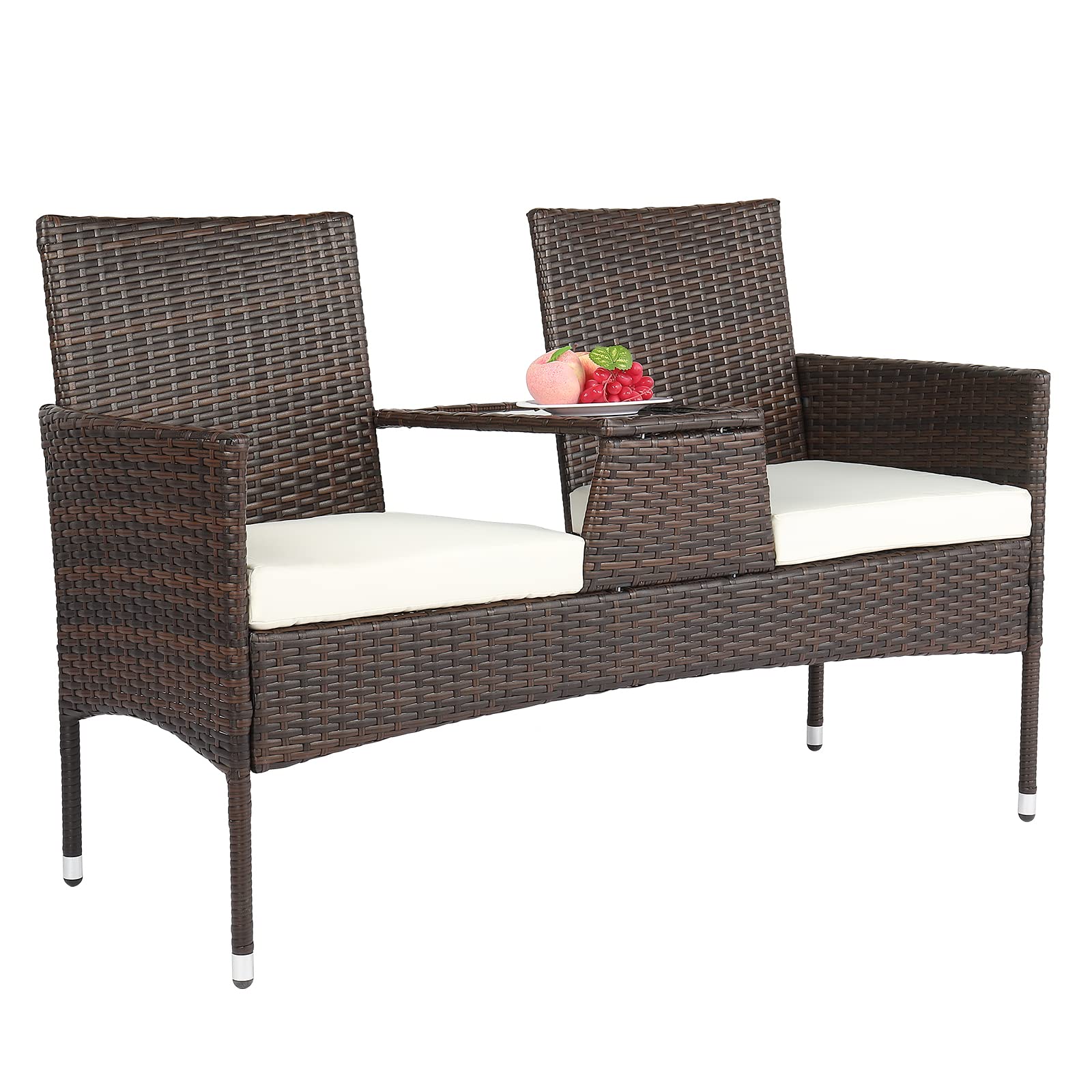 CHZWYT Outdoor Patio Loveseat Set - 51.6