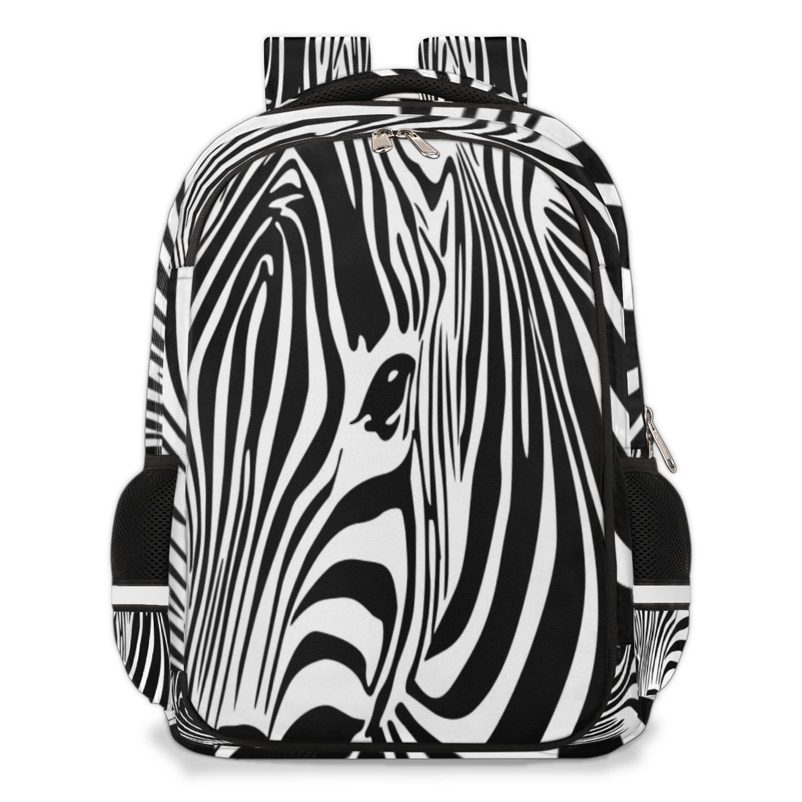 Zebra Print Laptop Backpack for Men & Women - Water Resistant 15.6 Inch Computer Bag for Business Travel, School & College | Durable Bookbag for Work, Commuting & Daily Use