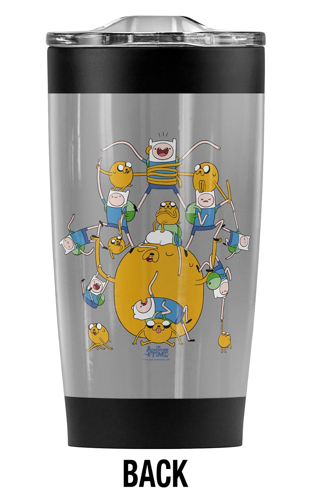 Adventure Time Finn & Jake Stainless Steel Tumbler 20oz - Vacuum Insulated Travel Mug with Leakproof Lid for Coffee & Cold Drinks | Perfect for Office, Gym, Camping & Road Trips