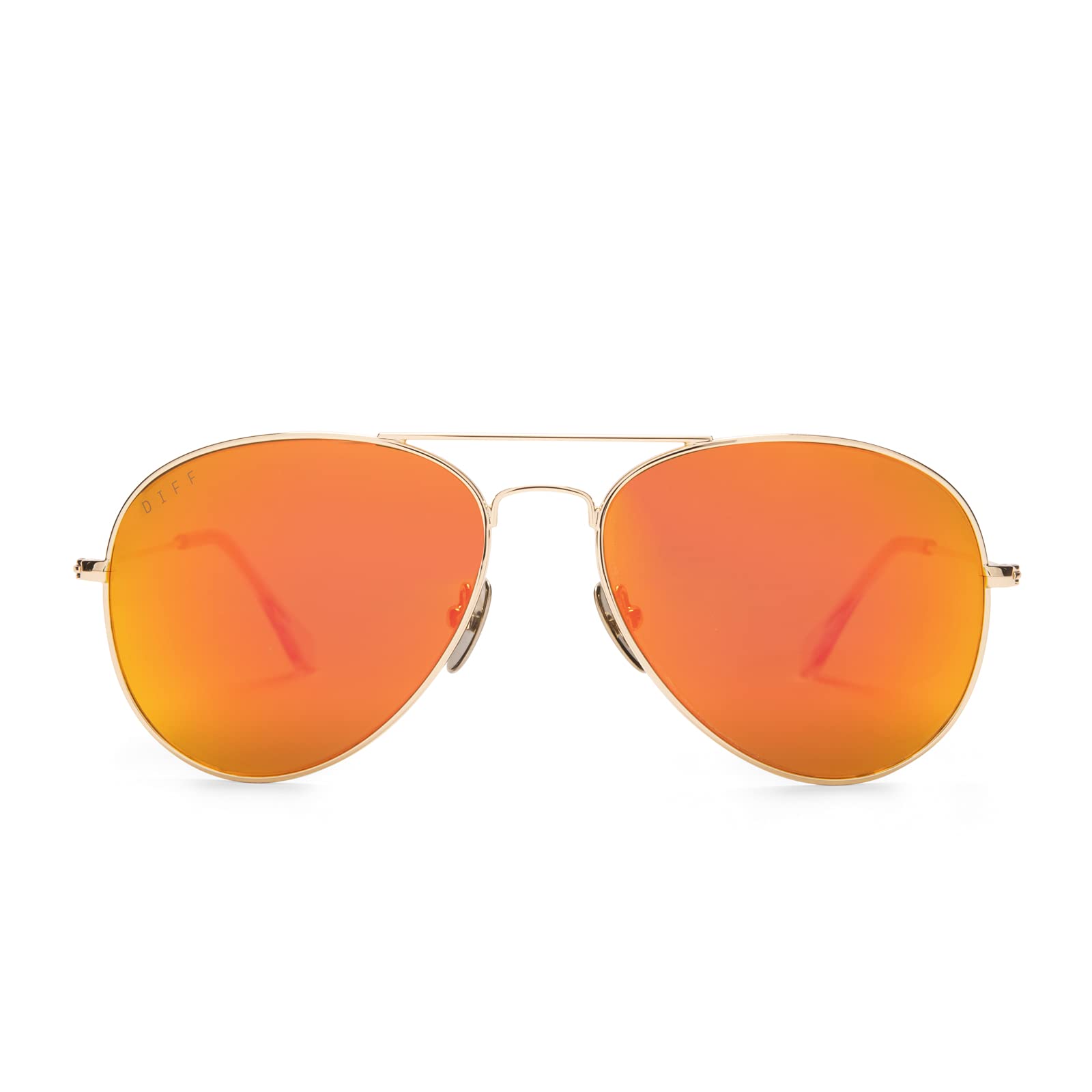 DIFF Eyewear Cruz Designer Aviator Sunglasses - Lightweight Gold Frame Unisex Sunglasses for Women & Men | Perfect for Driving, Beach, Outdoor Activities & Fashion Accessories