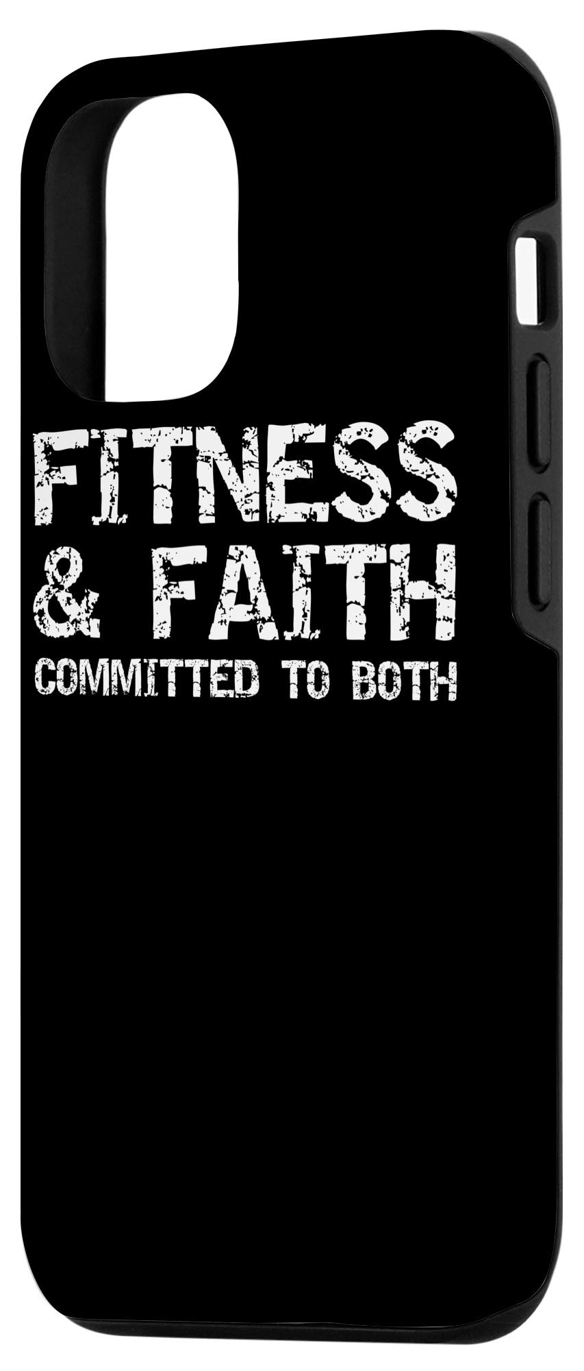 Vintage iPhone 12/12 Pro Case with Inspirational Fitness & Faith Quote - Perfect for Gym, Workouts & Daily Motivation