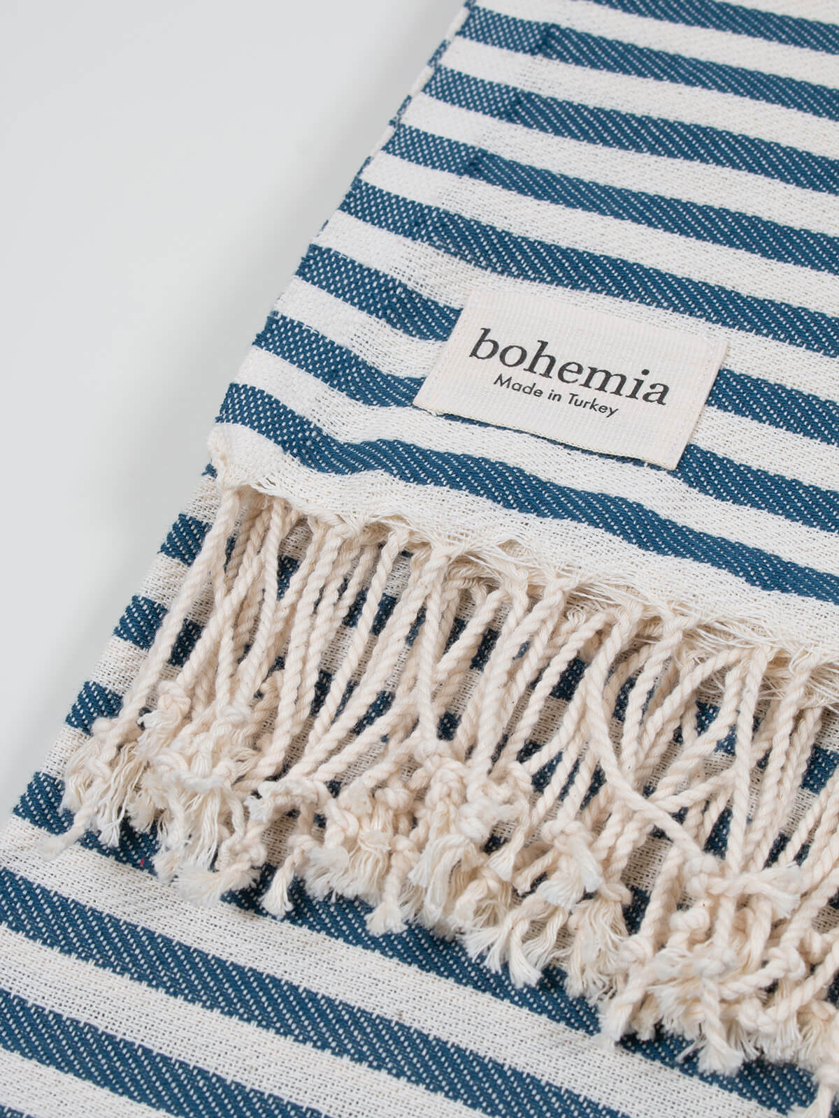 Sorrento Hammam Towel - Premium 100% Cotton Turkish Bath Towel in Indigo Blue | Soft, Absorbent & Quick-Drying for Spa, Beach & Home Use