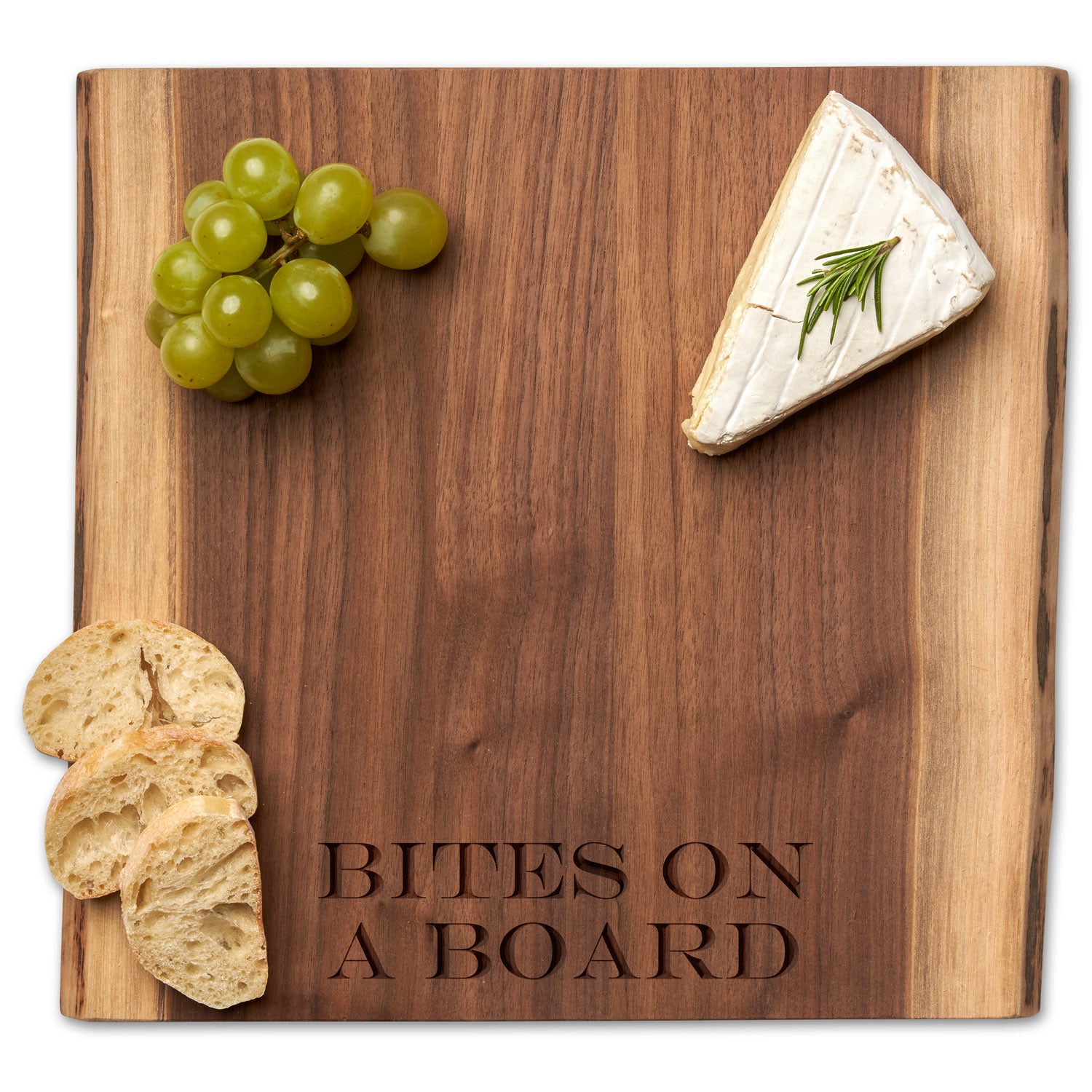 Premium Walnut Square Live Edge Board - 12