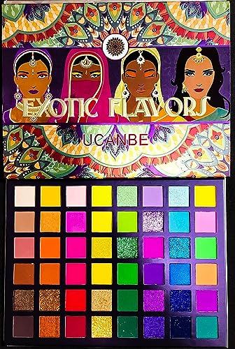 ZemGlam 48 Color Eyeshadow Palette - Exotic Flavor, Matte Finish Makeup Powder for Women & Teens | Perfect for Party, Date Night & Professional Makeup Looks