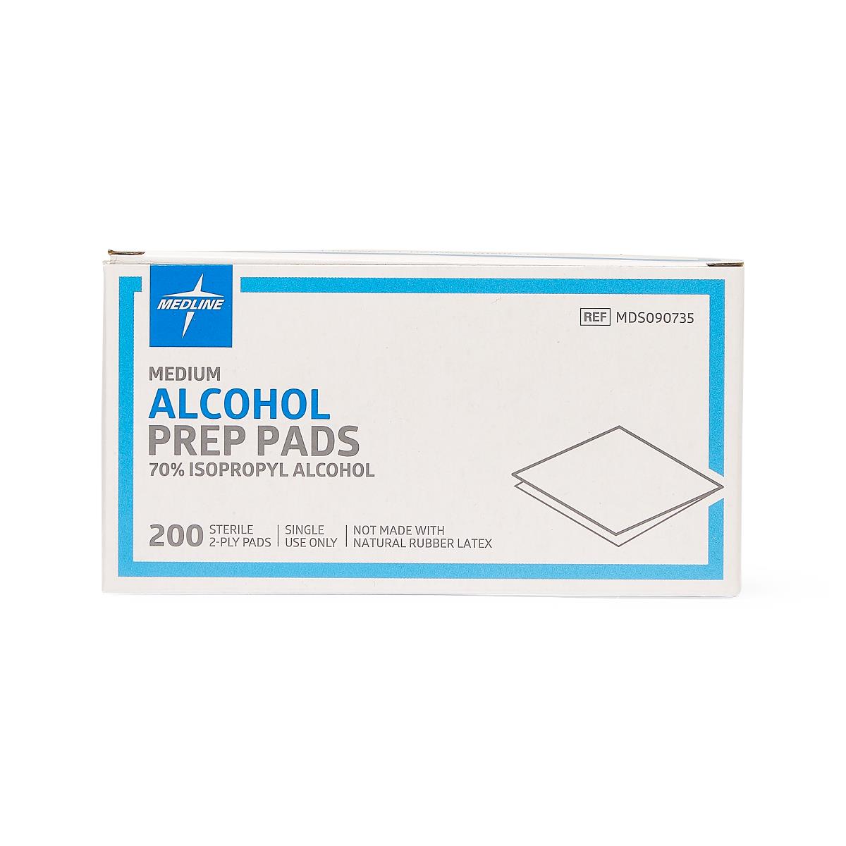 Sterile Alcohol Prep Pads (100 Count) - Medium Size 2x2 Inch for First Aid, Medical Use, Tattoo & Injection Cleaning - Disposable Wipes for Sanitizing Skin, Wounds & Medical Equipment